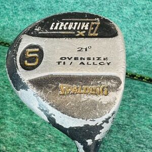 Vintage Spalding 5 Fairway Wood Mens RH 21° Oversize Ti/Alloy Executive USA